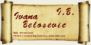 Ivana Belošević vizit kartica
